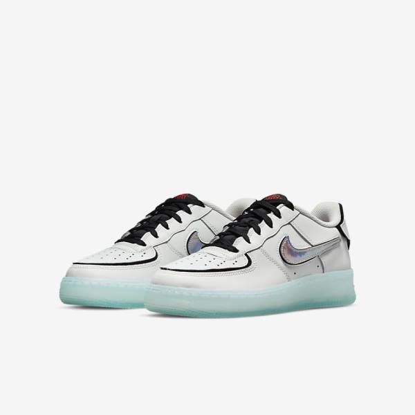 Nike Air Force 1-1 Older Lasten Tennarit Valkoinen Mustat Punainen Monivärinen | NK684PTQ