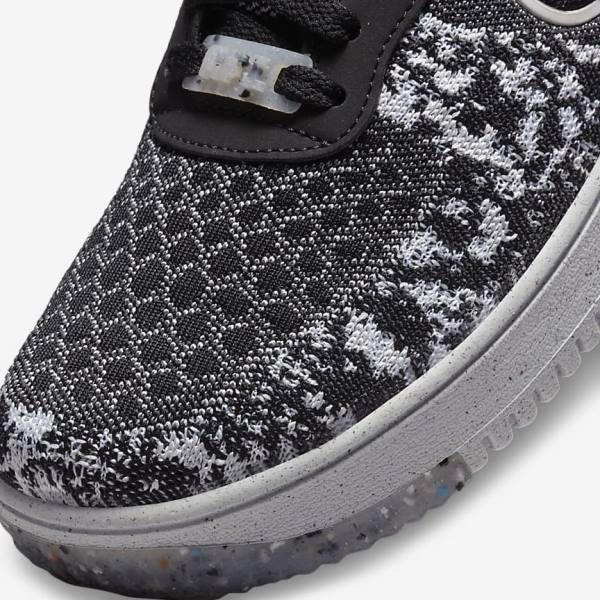 Nike Air Force 1 Crater Flyknit Next Nature Miesten Tennarit Mustat Valkoinen Platina Mustat | NK524AQN