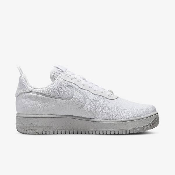 Nike Air Force 1 Crater Flyknit Next Nature Miesten Tennarit Valkoinen Platina Valkoinen | NK912UMC