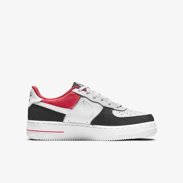 Nike Air Force 1 LV8 Older Lasten Tennarit Valkoinen Laivastonsininen Punainen Valkoinen | NK472OKX