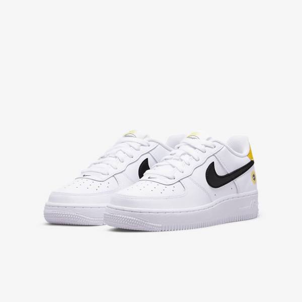 Nike Air Force 1 LV8 Older Lasten Tennarit Valkoinen Mustat | NK501HDV