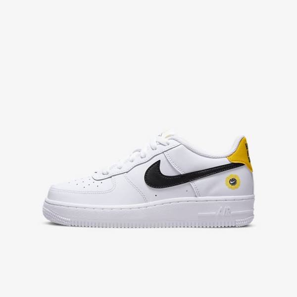 Nike Air Force 1 LV8 Older Lasten Tennarit Valkoinen Mustat | NK501HDV