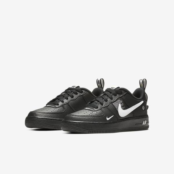 Nike Air Force 1 LV8 Utility Older Lasten Tennarit Mustat Keltainen Valkoinen | NK526VCO