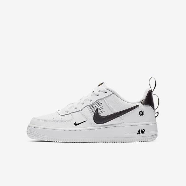 Nike Air Force 1 LV8 Utility Older Lasten Tennarit Valkoinen Mustat Keltainen Valkoinen | NK679HNR