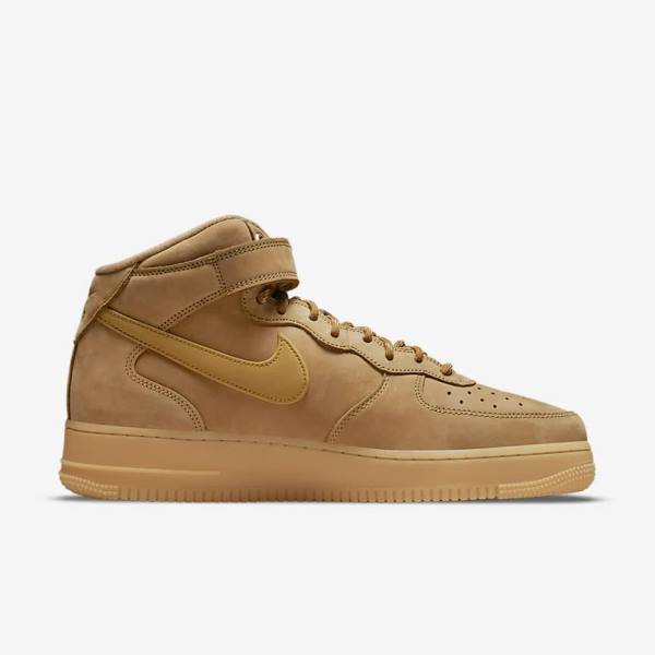 Nike Air Force 1 Mid 07 Miesten Tennarit Vaaleanruskea Mustat | NK730KTL