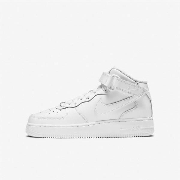 Nike Air Force 1 Mid LE Older Lasten Tennarit Valkoinen | NK089IPJ