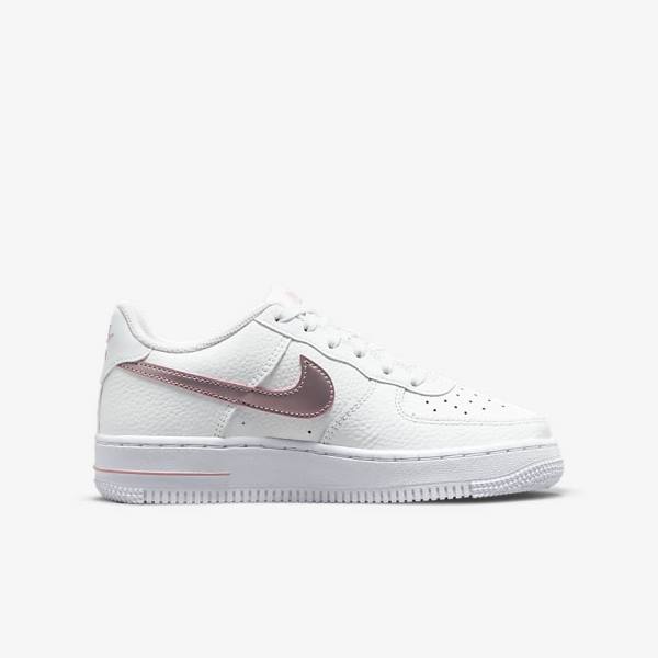 Nike Air Force 1 Older Lasten Tennarit Valkoinen Pinkki | NK375RTZ