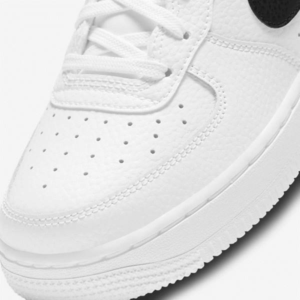 Nike Air Force 1 Older Lasten Tennarit Valkoinen Mustat | NK874HPZ