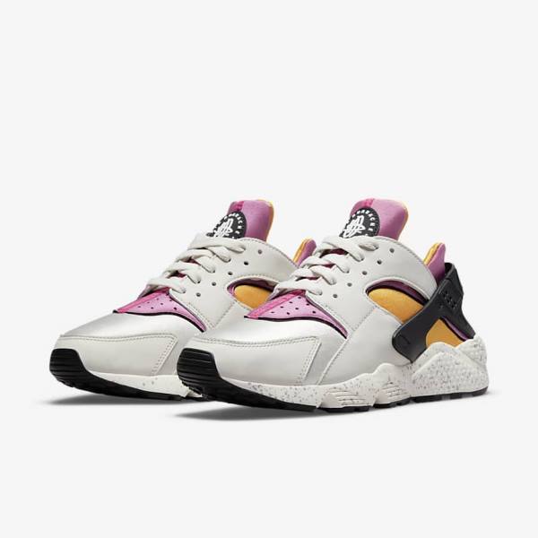 Nike Air Huarache Miesten Tennarit Vaaleanbeige Kultaiset Mustat Pinkki | NK870HVB