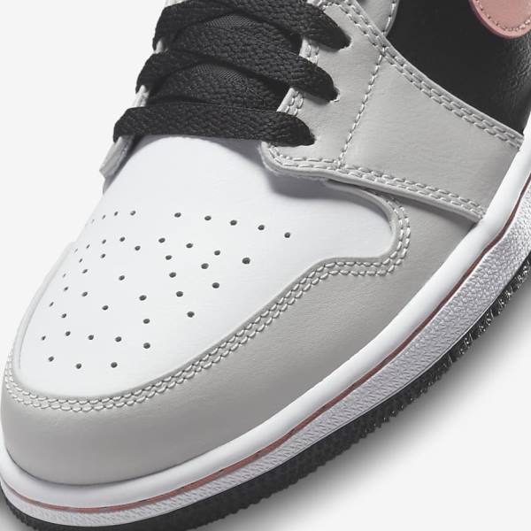 Nike Air Jordan 1 Low Miesten Tennarit Mustat Harmaat Valkoinen Koralli | NK165VHU