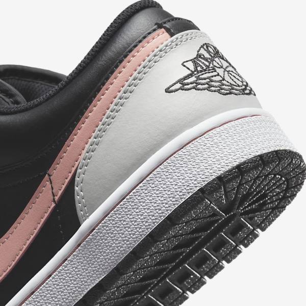 Nike Air Jordan 1 Low Miesten Tennarit Mustat Harmaat Valkoinen Koralli | NK165VHU