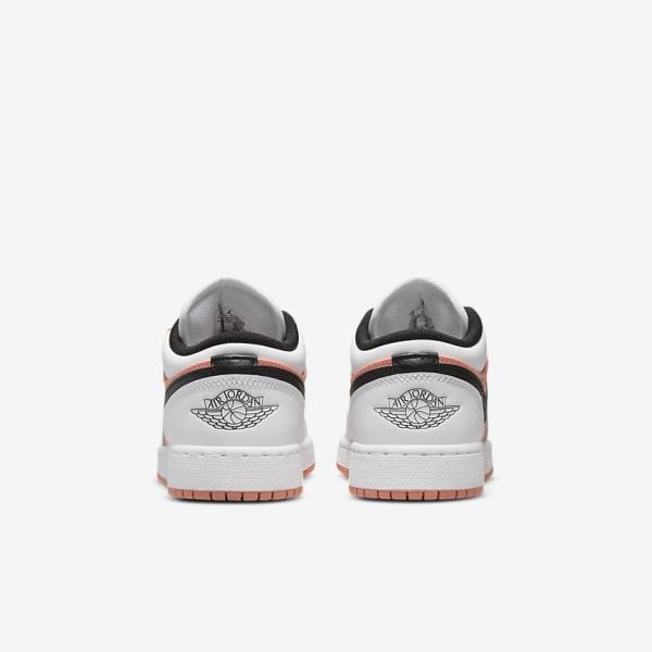 Nike Air Jordan 1 Low Older Lasten Tennarit Valkoinen Mustat | NK608WEC