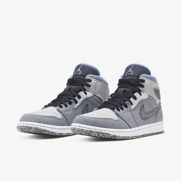 Nike Air Jordan 1 Mid SE Miesten Jordan Kengät Harmaat Mustat Sininen | NK714BHW