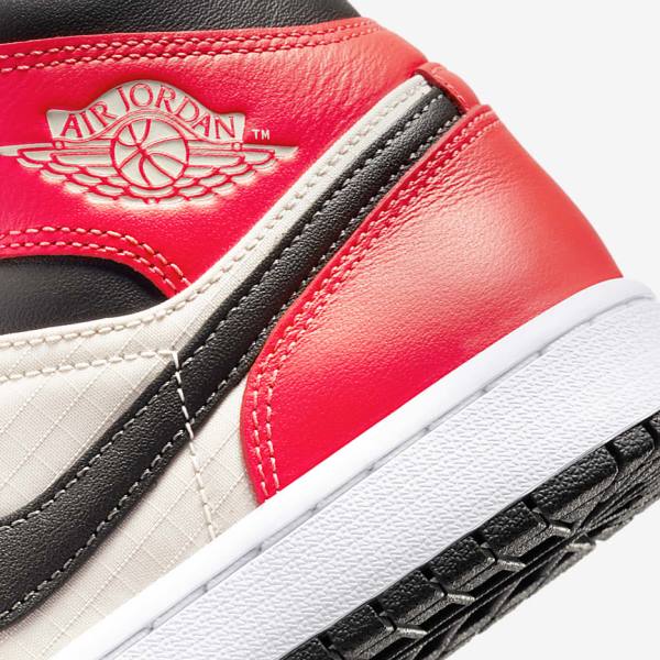 Nike Air Jordan 1 Mid SE Naisten Jordan Kengät Vaaleanruskea Vaaleanpunainen Valkoinen | NK401OCX