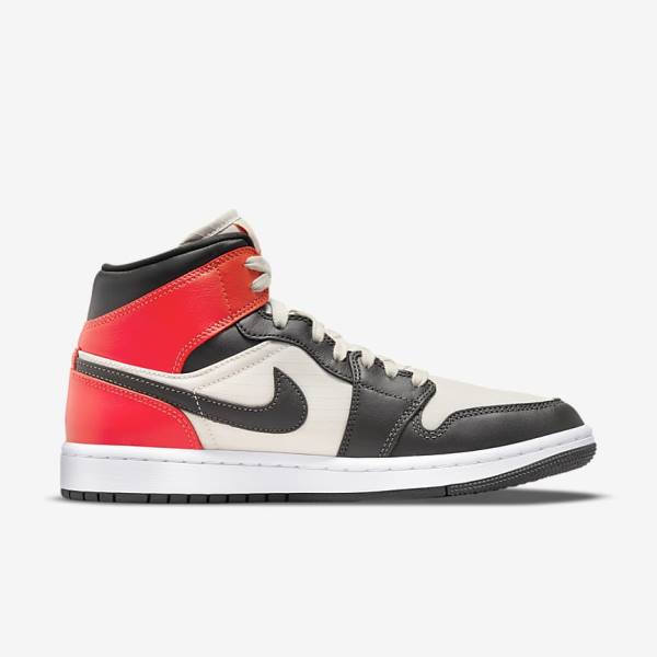 Nike Air Jordan 1 Mid SE Naisten Tennarit Vaaleanruskea Vaaleanpunainen Valkoinen | NK169WIN