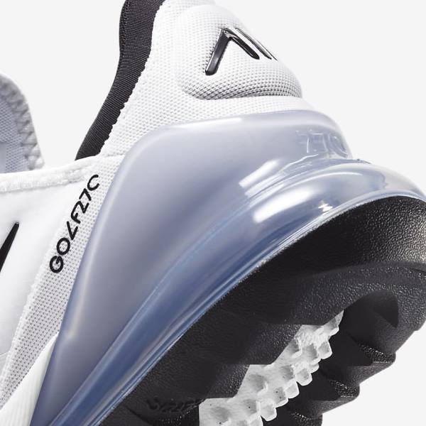 Nike Air Max 270 G Miesten Golfkengät Valkoinen Platina Mustat | NK586BVT