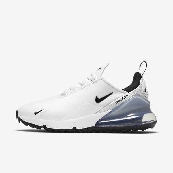 Nike Air Max 270 G Miesten Golfkengät Valkoinen Platina Mustat | NK586BVT