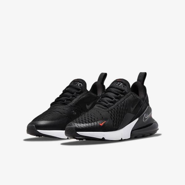 Nike Air Max 270 Older Lasten Tennarit Mustat Harmaat | NK694OAW