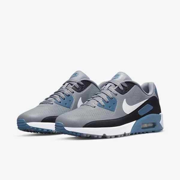 Nike Air Max 90 G Naisten Golfkengät Harmaat Mustat Valkoinen | NK826TAK