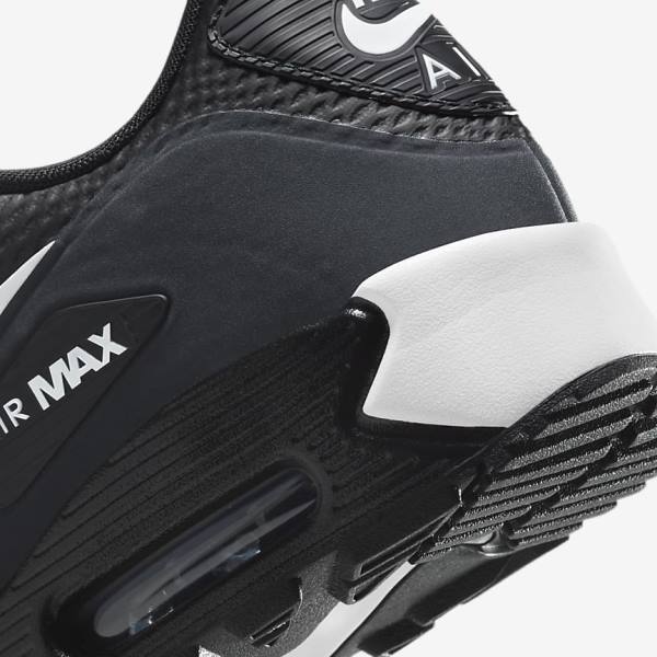 Nike Air Max 90 G Naisten Golfkengät Mustat Tummanharmaat Valkoinen | NK013ZYE