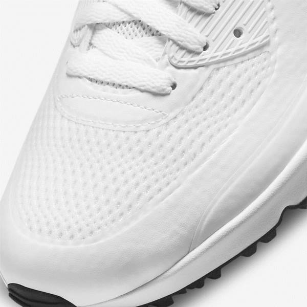 Nike Air Max 90 G Naisten Golfkengät Valkoinen Mustat | NK417PLX