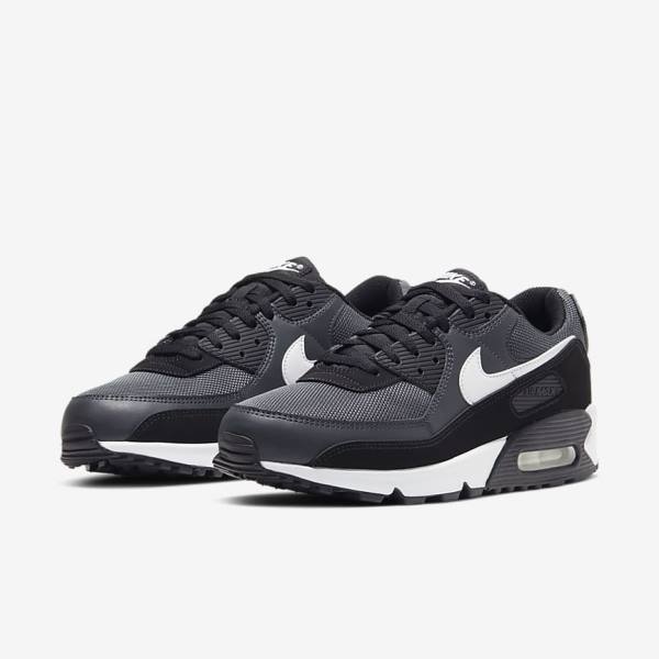 Nike Air Max 90 Miesten Tennarit Harmaat Tummanharmaat Mustat Valkoinen | NK463VEW