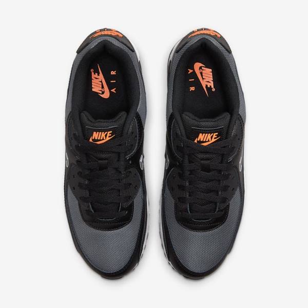 Nike Air Max 90 Miesten Tennarit Mustat Oranssi Harmaat Valkoinen | NK471SPX