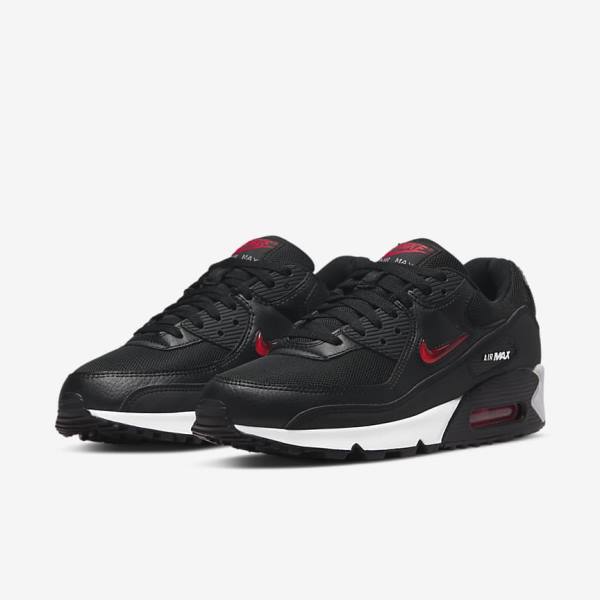 Nike Air Max 90 Miesten Tennarit Mustat Valkoinen Punainen | NK673BSM