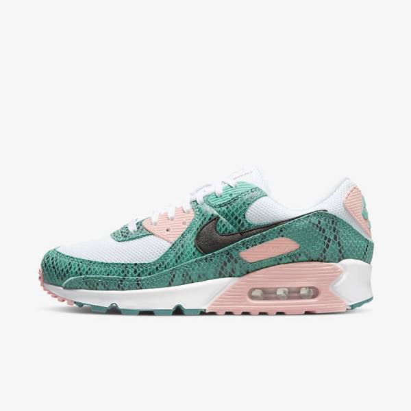 Nike Air Max 90 Miesten Tennarit Turkoosi Valkoinen Koralli Mustat | NK390YJS