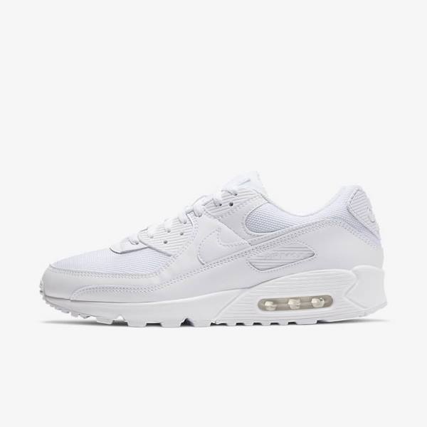 Nike Air Max 90 Miesten Tennarit Valkoinen Harmaat Valkoinen | NK068EFP