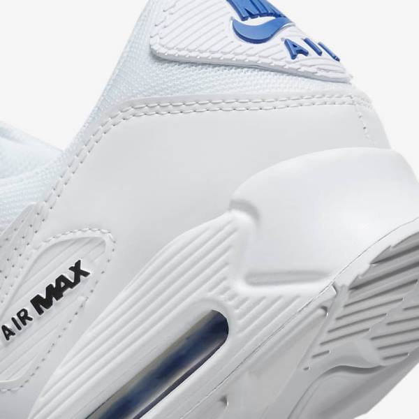 Nike Air Max 90 Miesten Tennarit Valkoinen Mustat Kuninkaallinen Sininen | NK851GMN