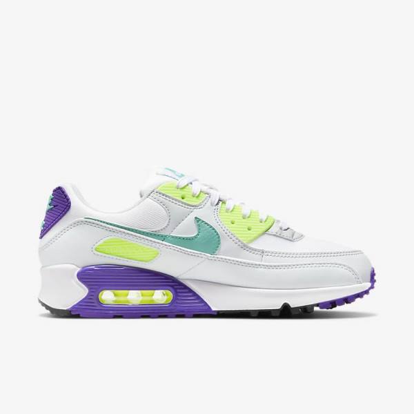 Nike Air Max 90 Naisten Tennarit Valkoinen Platina Turkoosi | NK591CNL