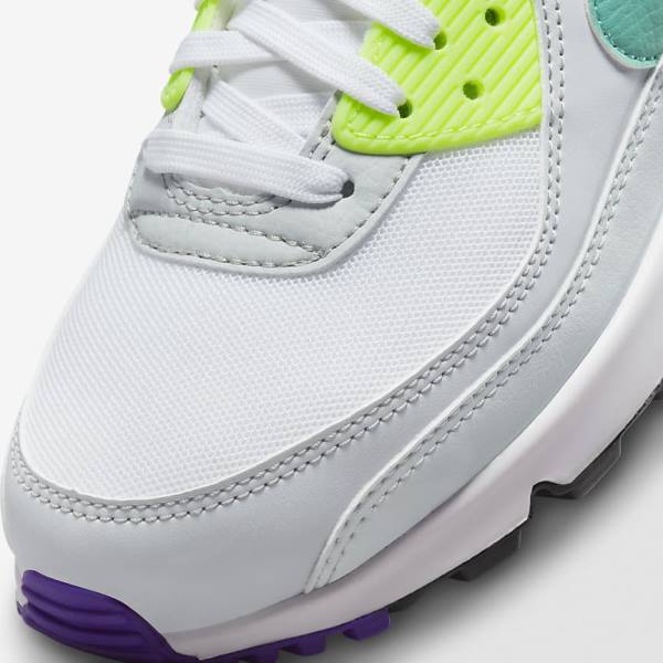 Nike Air Max 90 Naisten Tennarit Valkoinen Platina Turkoosi | NK591CNL