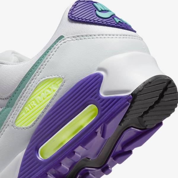 Nike Air Max 90 Naisten Tennarit Valkoinen Platina Turkoosi | NK591CNL