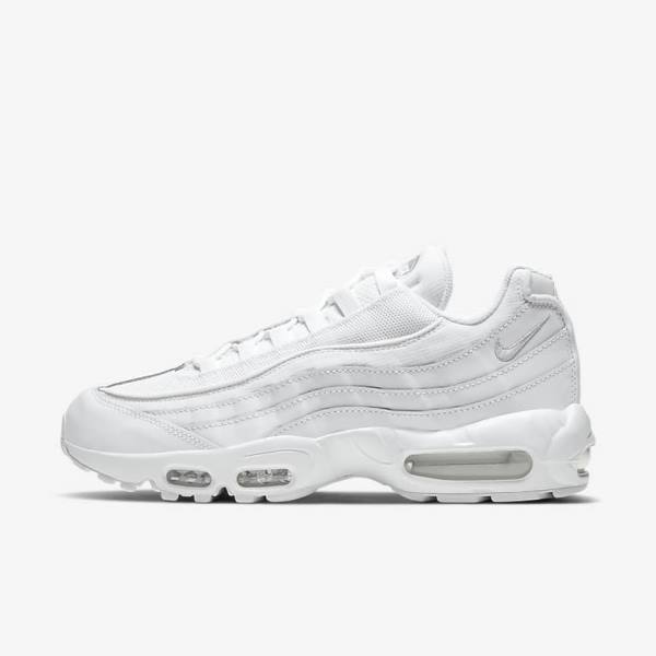 Nike Air Max 95 Essential Miesten Tennarit Valkoinen Harmaat Valkoinen | NK420LXE