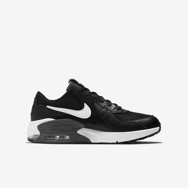 Nike Air Max Excee Older Lasten Tennarit Mustat Tummanharmaat Valkoinen | NK897HMQ