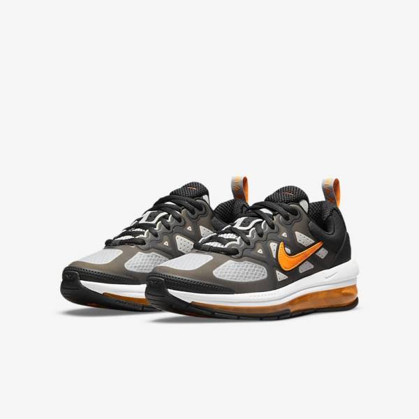 Nike Air Max Genome Older Lasten Tennarit Mustat Harmaat Valkoinen Oranssi | NK546NHJ