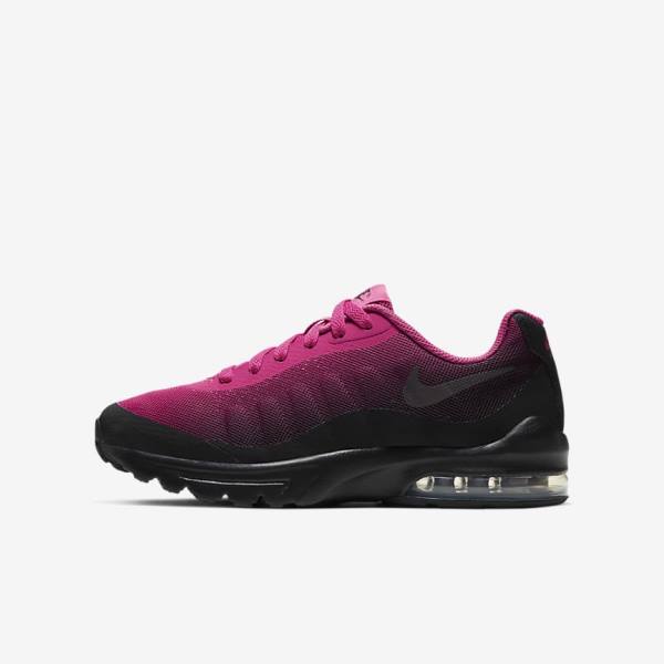 Nike Air Max Invigor Older Lasten Tennarit Mustat Harmaat | NK124ANS