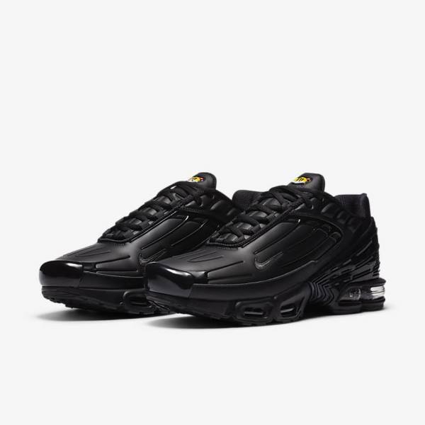 Nike Air Max Plus 3 Nahkaiset Miesten Tennarit Mustat Tummanharmaat | NK305IGF