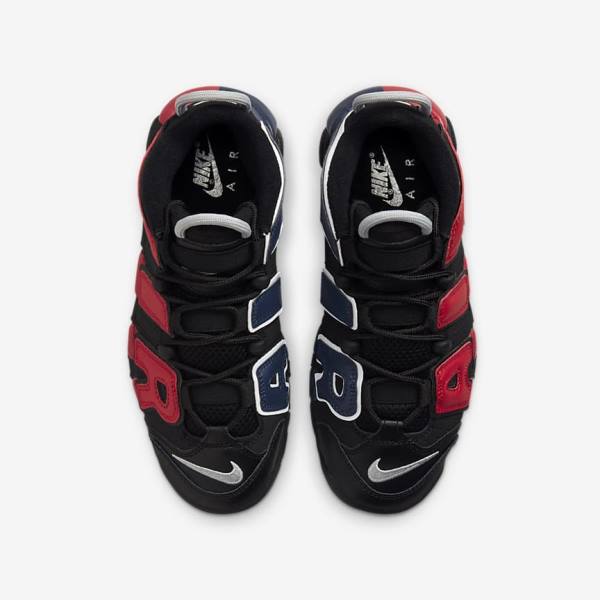 Nike Air More Uptempo Older Lasten Tennarit Mustat Laivastonsininen Valkoinen Punainen | NK061OLP