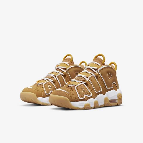 Nike Air More Uptempo Older Lasten Tennarit Ruskea Vaaleanruskea Valkoinen | NK801GJO