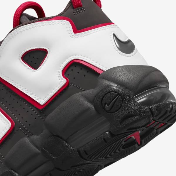 Nike Air More Uptempo Older Lasten Tennarit Harmaat Mustat Punainen Valkoinen | NK914NGD