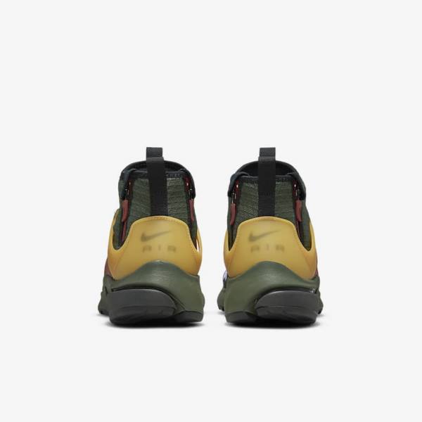 Nike Air Presto Mid Utility Miesten Tennarit Tummanharmaat Vihreä Mustat | NK672YMV