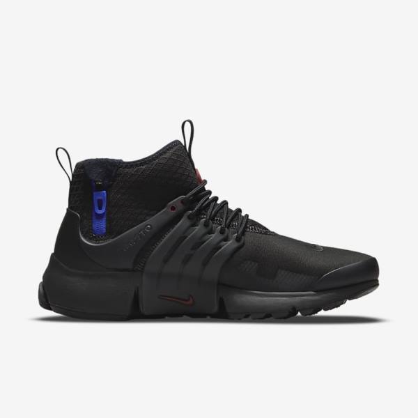 Nike Air Presto Mid Utility Miesten Tennarit Mustat Tummanharmaat Sininen Punainen | NK753LWV