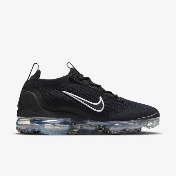 Nike Air VaporMax 2021 FK Naisten Tennarit Mustat Metal Hopea Valkoinen | NK604JVA