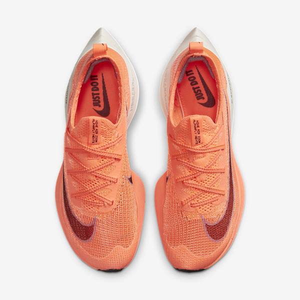 Nike Air Zoom Alphafly NEXT% Flyknit Maantie Racing Naisten Juoksukengät Vaaleanmango Metal Punainen Ruskea Mustat | NK293CVQ