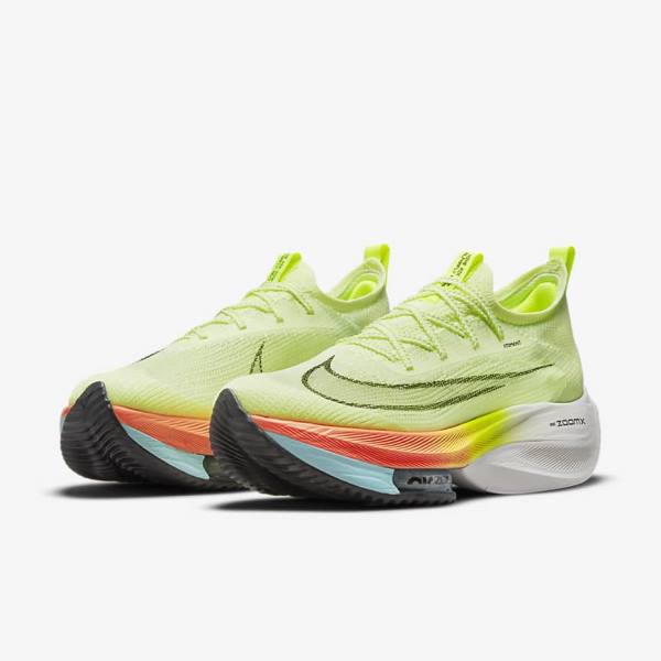 Nike Air Zoom Alphafly NEXT% Flyknit Maantie Racing Miesten Juoksukengät Vaaleanmango Metal Punainen Ruskea Mustat | NK514PNW