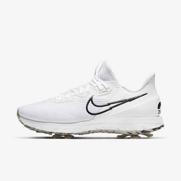 Nike Air Zoom Infinity Tour Miesten Golfkengät Valkoinen Platina Mustat | NK835HJB