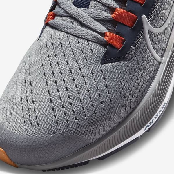 Nike Air Zoom Pegasus 38 Older Maantie Lasten Juoksukengät Harmaat Laivastonsininen Oranssi Valkoinen | NK940YUR