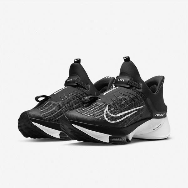 Nike Air Zoom Tempo NEXT% FlyEase Easy On-Off Maantie Miesten Juoksukengät Mustat Valkoinen | NK526RHW